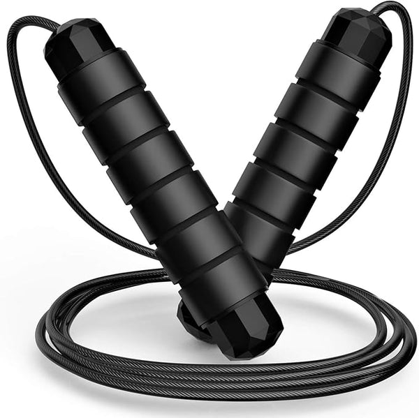 Adjustable Speed Jump Rope with Foam Handles – Tangle-Free
